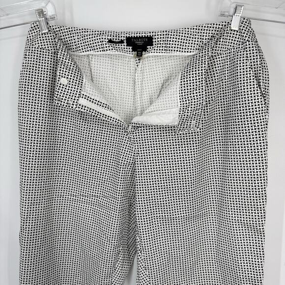Talbots Plus size Capri Pants size 18 Basket weave Print Black White 22" Inseam - Picture 8 of 11